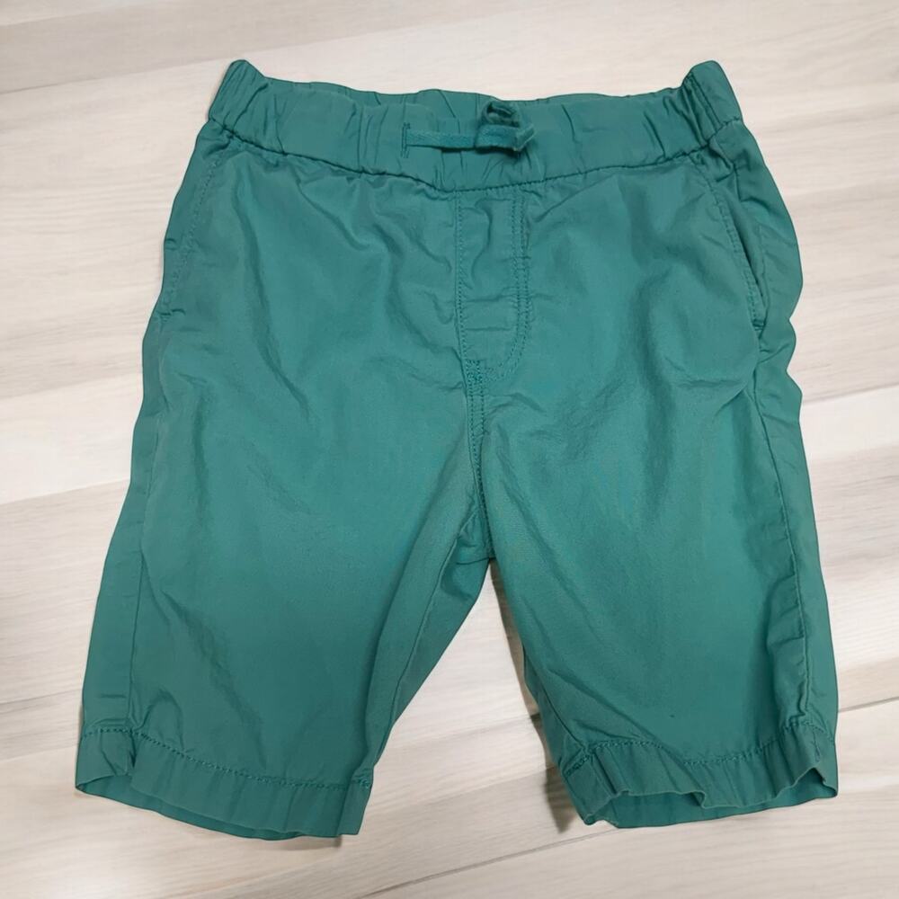 H&M Boys Shorts Sz 4-5 yrs Teal Elastic Waist Pockets Longer Length